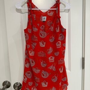 CAbi Red Fitted Graphic Camisole